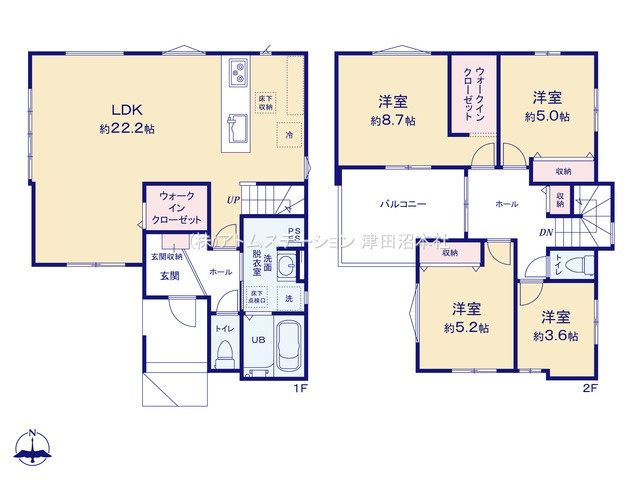 【間取り】 | アトムセレクト八千代市大和田新田24期　1号棟