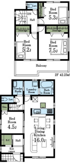 【間取り】 | 狭山市東三ツ木　建築条件なし売地　西武新宿線『新狭山駅』徒歩9分　敷地36坪　【新狭山小学区】