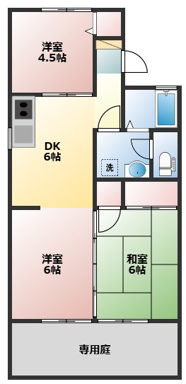 メゾン秋月の居間・リビング|別部屋参考写真