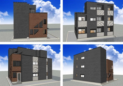 【外観パース】 | L’Envol 六町