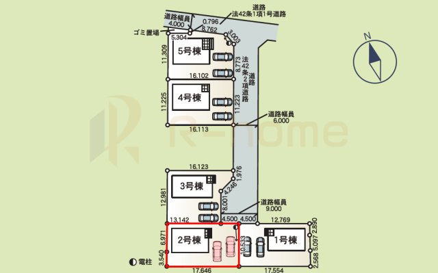 土浦市並木第15　新築戸建て　2号棟の区画図|大きなお買い物だからこそ、メリット・デメリットを伝えさせて頂きます。
R-homeにお任せください♪