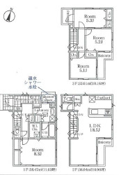 平塚市龍城ヶ丘　新築戸建　全3棟3号棟の間取り