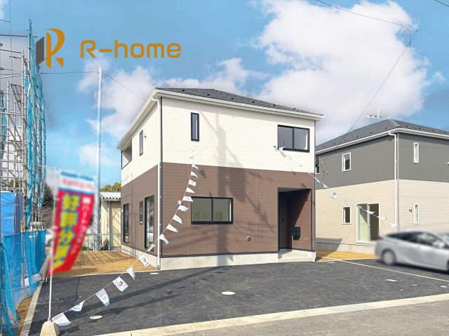 土浦市並木第15　新築戸建て　4号棟の外観|ご予約を頂ければ、『平日』はもちろん『早朝』や『夜間』もご見学可能です♪お気軽にお申し付けください♪