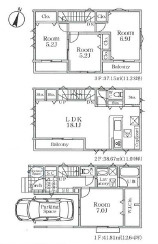 平塚市龍城ヶ丘　新築戸建　全3棟1号棟