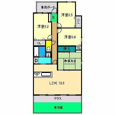 ビ・ウェル吉田町（１０３）の間取り| 