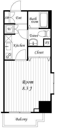 スパシエリーヴァ浅草の間取り