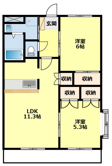 【間取り】 | エクセレンスＳ