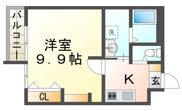 エヌエムサンカンテキャトフB棟の間取り