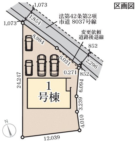 高崎市新町第24（全1棟）1号棟の区画図
