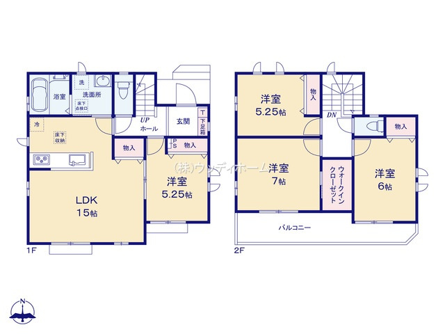 春日部市豊町第2　新築一戸建ての間取り