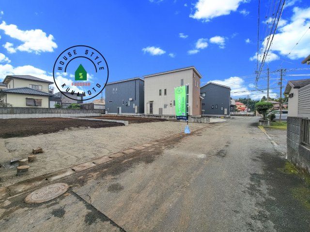 熊本県菊池郡大津町大字大津第9₋2棟(2号棟)の前面道路含む現地写真|見学の時間などお気軽にお問い合わせ下さい。