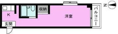 洋室６帖のワンルーム