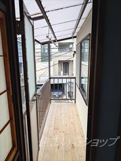 口田５丁目貸家のバルコニー
