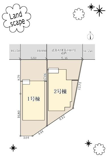 伊勢原市沼目2丁目新築戸建て　1号棟の区画図|区画図「伊勢原市沼目2丁目新築戸建て」
