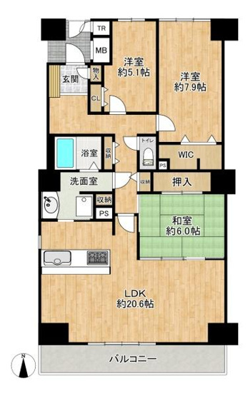 【間取り】 | ネクステージ西神中央C棟