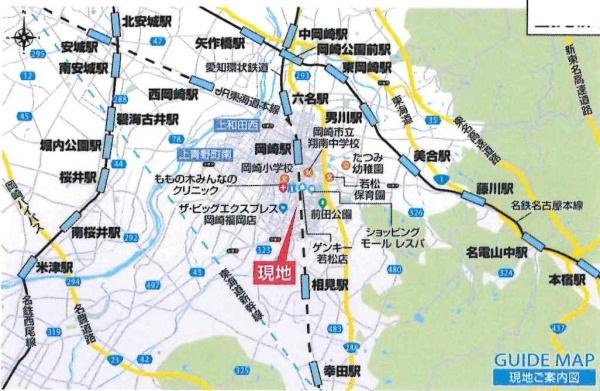 岡崎市若松町大廻　全2棟・1号棟のその他|交通アクセス図です。