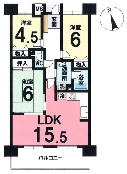 グローリアス岡崎大和町の間取り|間取り図です