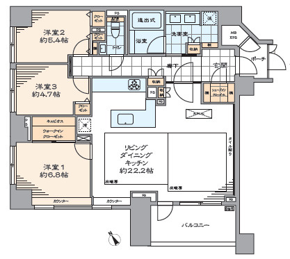 レジデンシア春日安藤坂の間取り