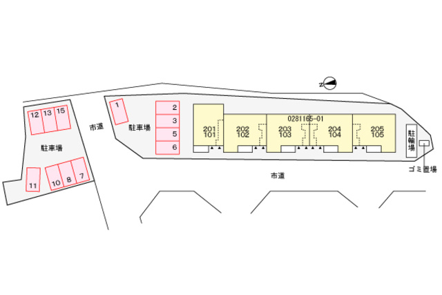 ゴールドメゾンの駐車場