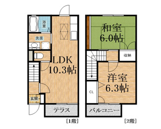 【間取り】 | アミューズＡ