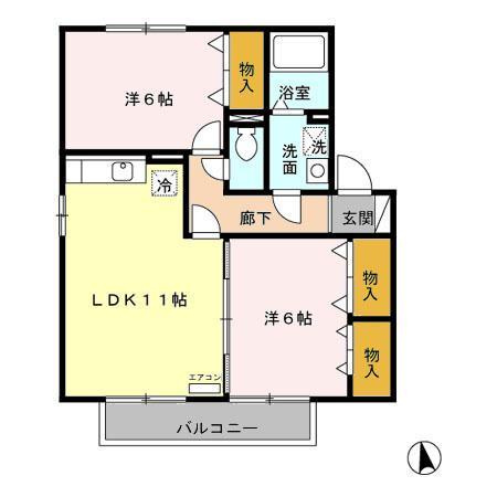 ルミエール（下塙）Bの間取り