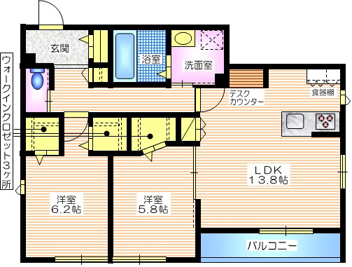メゾン湘南江の島の居間・リビング