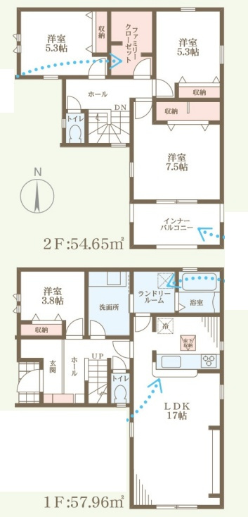 姫路市網干区坂出　第2期　新築一戸建ての間取り|１号地