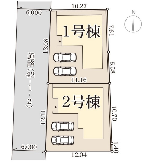 姫路市網干区坂出　第2期　新築一戸建ての区画図|全２区画