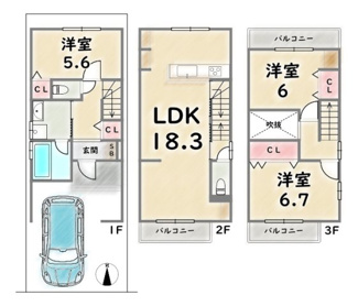 【間取り】 | 中京区西ノ京左馬寮町
