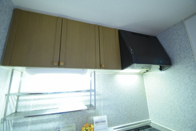 グランメール藤原のキッチン|キッチン上部の収納です。