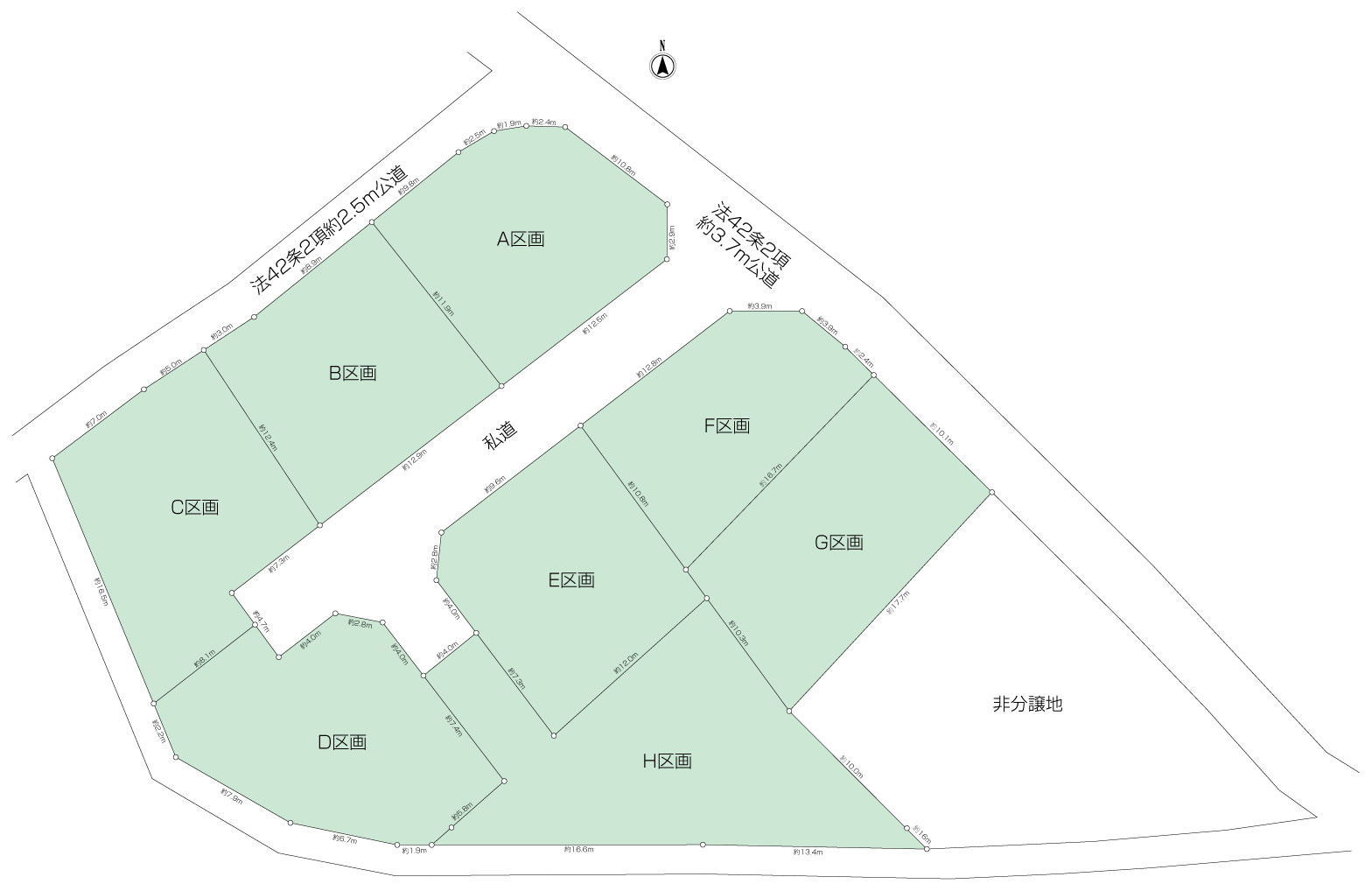 三浦市初声町下宮田建築条件なし売地 H区画の画像