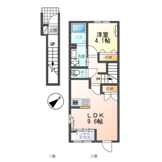 【間取り】 | （仮）スターテラスⅡ下岡本町新築アパート