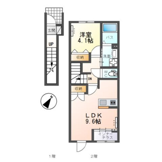 【間取り】 | （仮）スターテラスⅡ下岡本町新築アパート