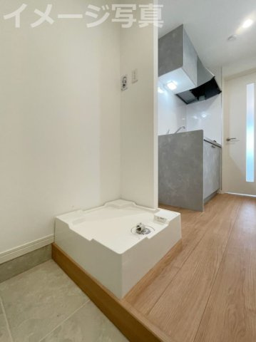 キャッテリー越谷のキッチン|コンパクトなキッチンで掃除もラクラク