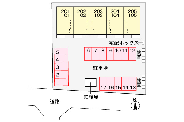 メゾンシュエットⅡの駐車場|駐車場