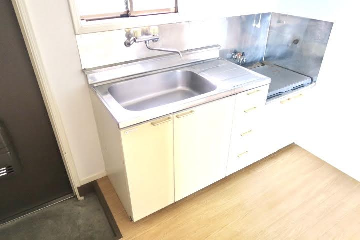 山口ハイツBのキッチン|きれいなキッチンです