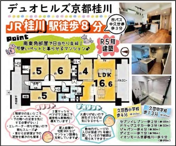 デュオヒルズ京都桂川の間取り