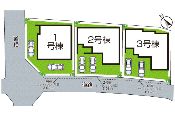 加古川市野口町良野　新築一戸建ての区画図|全３区画