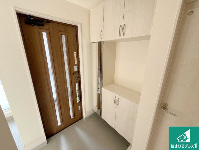 加古川市野口町良野　新築一戸建ての外観|周辺は落ち着いた街並みの住宅地！子育てがしやすい住環境です！まだ未完成ですが、現地でしかわからない事もございます。是非一度ご覧ください。