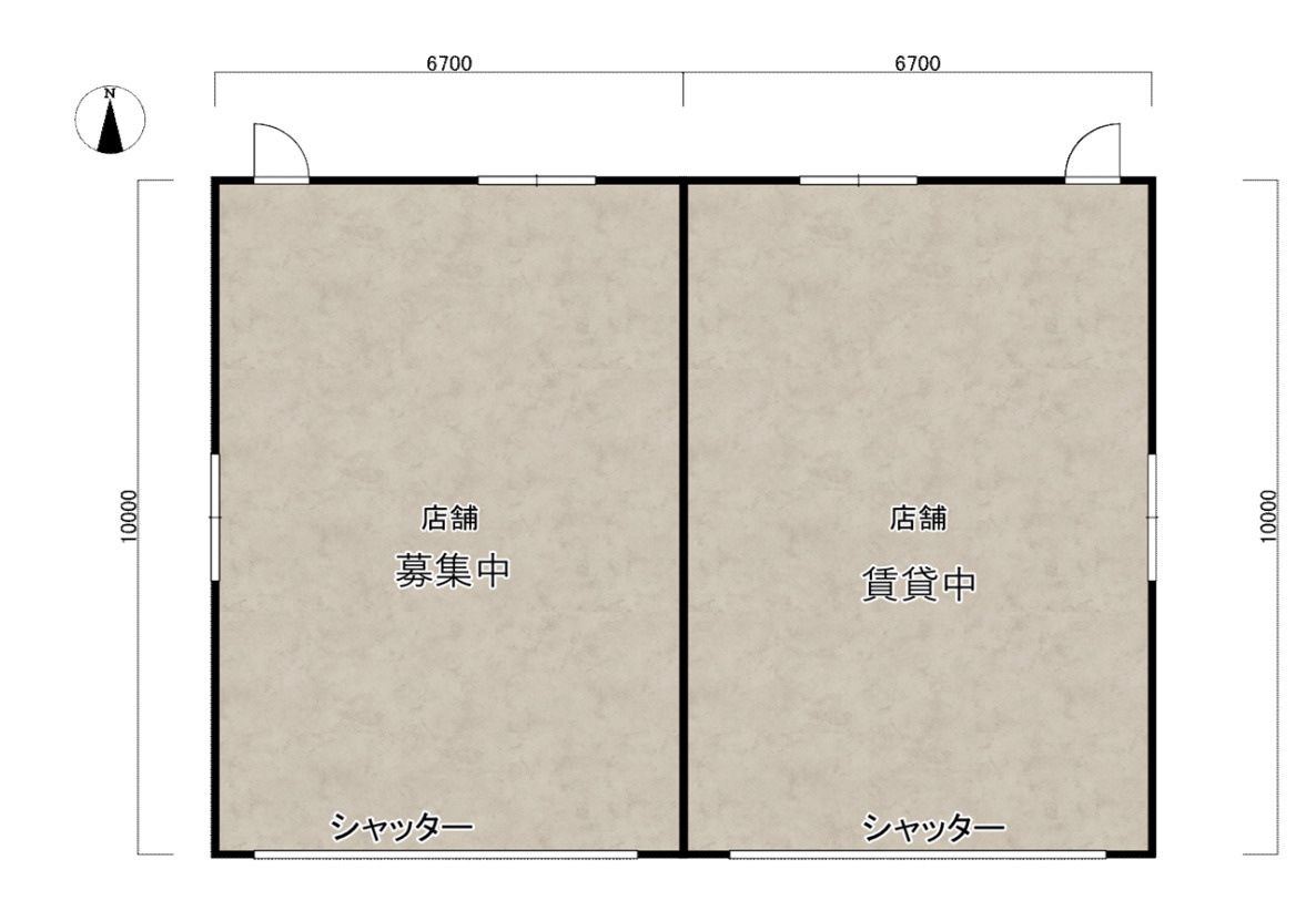 西脇市　売り店舗の間取り