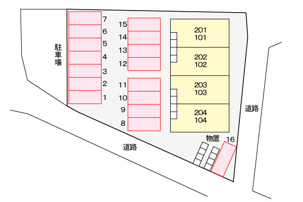 パルテール　ヒルズの駐車場|駐車場
