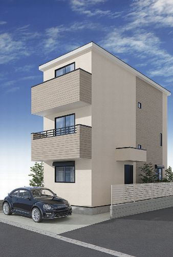 【外観パース】 | 【仲介手数料０円】藤沢市辻堂東海岸1丁目4期　新築一戸建て | 【仲介手数料０円】藤沢市辻堂東海岸1丁目4期　新築一戸建て