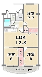 【間取り】 | ファミール伏見 C棟