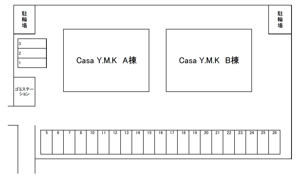 Ｃａｓａ　Ｙ．Ｍ．Ｋ　Ｂ棟の区画図