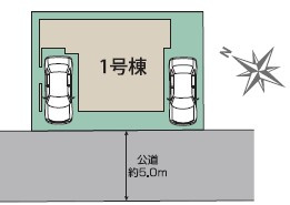 新座市堀ノ内2丁目　新築一戸建の区画図