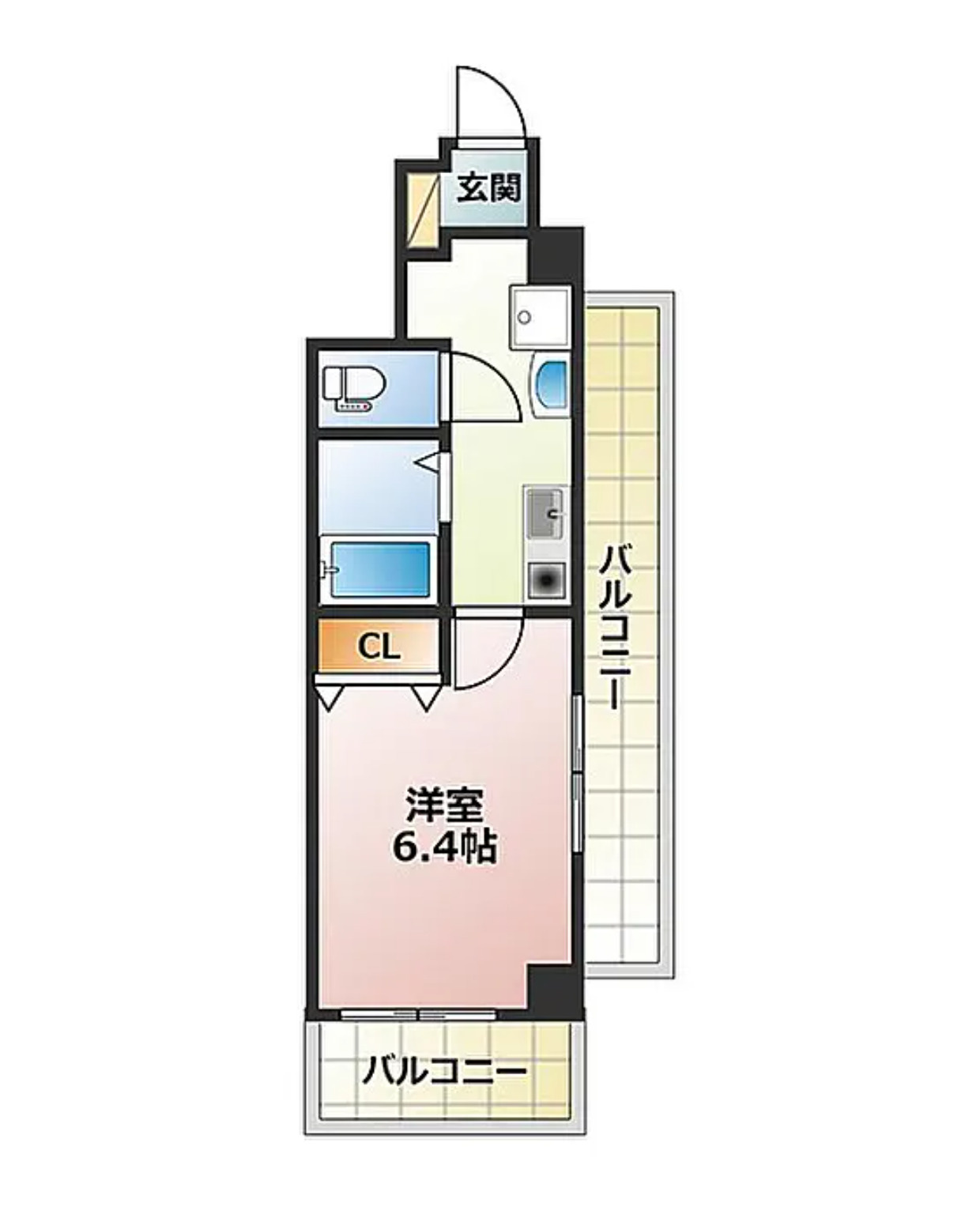大阪市西区1棟収益マンション　メゾンナカムラ北堀江　「西長堀駅徒歩6分」「西大橋駅徒歩3分」「平成15年築」の間取り