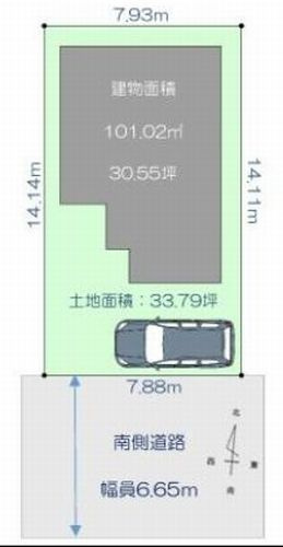 【区画図】 | 【仲介手数料０円】横浜市緑区中山6丁目　中古一戸建て | 【仲介手数料０円】横浜市緑区中山6丁目　中古一戸建て