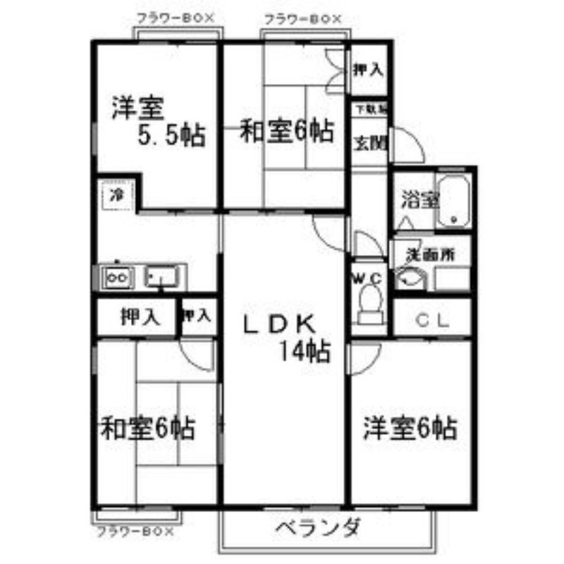 ジュネス若松の間取り