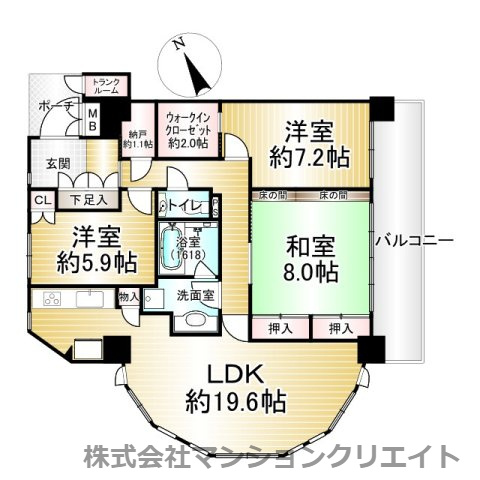 シンフォニアガーデン福井の間取り|現況と間取図が異なる場合は現況を優先とします。