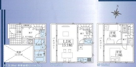 入間市東藤沢第27期　新築戸建　クレイドルガーデンの間取り|令和8年4月27日撮影。